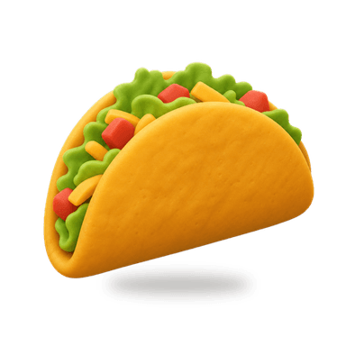 Clay illustration of tacos